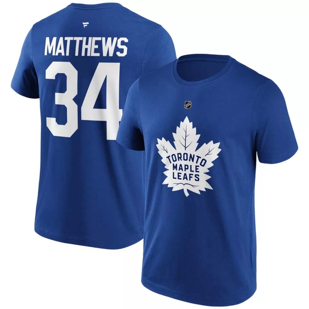 Fanatics NHL Toronto Maple Leafs Matthews 34 Ice Hockey T-Shirt Size Youth XL